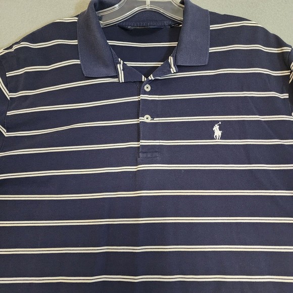 Ralph Lauren Shirt Mens Large Blue Polo Golf Solid 100% Pima Cotton Short Sleeve - Picture 3 of 16